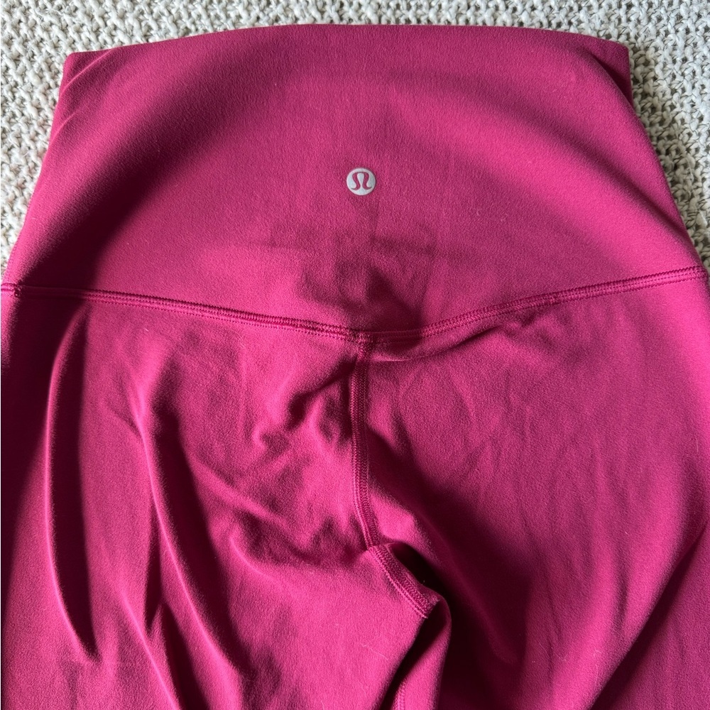 lululemon align crop legging high rise magenta berry pink lychee women’s size 4